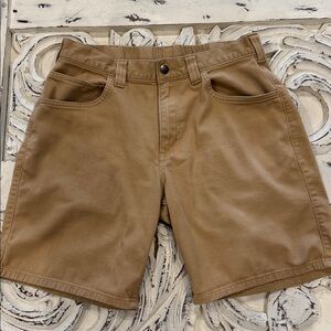 Carhartt Relaxed Fit Cargo Shorts Men’s 31 elastic back branded camel work wear
